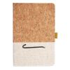 Cork And Heathered Fabric Hardcover Journal 5.5" X 8.25" Thumbnail