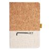 Cork And Heathered Fabric Hardcover Journal 5.5" X 8.25" Thumbnail