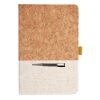 Cork And Heathered Fabric Hardcover Journal 5.5" X 8.25" Thumbnail