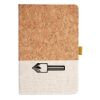 Cork And Heathered Fabric Hardcover Journal 5.5" X 8.25" Thumbnail