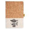 Cork And Heathered Fabric Hardcover Journal 5.5" X 8.25" Thumbnail