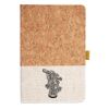 Cork And Heathered Fabric Hardcover Journal 5.5" X 8.25" Thumbnail