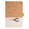 Cork And Heathered Fabric Hardcover Journal 5.5" X 8.25" Thumbnail