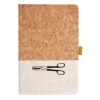 Cork And Heathered Fabric Hardcover Journal 5.5" X 8.25" Thumbnail