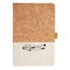 Cork And Heathered Fabric Hardcover Journal 5.5" X 8.25" Thumbnail