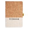 Cork And Heathered Fabric Hardcover Journal 5.5" X 8.25" Thumbnail