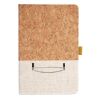 Cork And Heathered Fabric Hardcover Journal 5.5" X 8.25" Thumbnail
