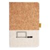 Cork And Heathered Fabric Hardcover Journal 5.5" X 8.25" Thumbnail
