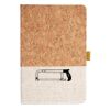 Cork And Heathered Fabric Hardcover Journal 5.5" X 8.25" Thumbnail