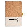 Cork And Heathered Fabric Hardcover Journal 5.5" X 8.25" Thumbnail