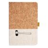 Cork And Heathered Fabric Hardcover Journal 5.5" X 8.25" Thumbnail