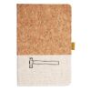 Cork And Heathered Fabric Hardcover Journal 5.5" X 8.25" Thumbnail