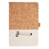 Cork And Heathered Fabric Hardcover Journal 5.5" X 8.25" Thumbnail
