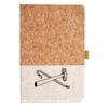 Cork And Heathered Fabric Hardcover Journal 5.5" X 8.25" Thumbnail