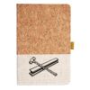Cork And Heathered Fabric Hardcover Journal 5.5" X 8.25" Thumbnail