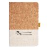 Cork And Heathered Fabric Hardcover Journal 5.5" X 8.25" Thumbnail