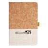 Cork And Heathered Fabric Hardcover Journal 5.5" X 8.25" Thumbnail