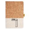 Cork And Heathered Fabric Hardcover Journal 5.5" X 8.25" Thumbnail