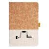 Cork And Heathered Fabric Hardcover Journal 5.5" X 8.25" Thumbnail