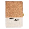 Cork And Heathered Fabric Hardcover Journal 5.5" X 8.25" Thumbnail