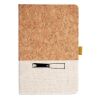 Cork And Heathered Fabric Hardcover Journal 5.5" X 8.25" Thumbnail