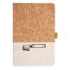 Cork And Heathered Fabric Hardcover Journal 5.5" X 8.25" Thumbnail