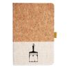Cork And Heathered Fabric Hardcover Journal 5.5" X 8.25" Thumbnail