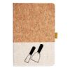 Cork And Heathered Fabric Hardcover Journal 5.5" X 8.25" Thumbnail
