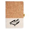 Cork And Heathered Fabric Hardcover Journal 5.5" X 8.25" Thumbnail