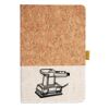 Cork And Heathered Fabric Hardcover Journal 5.5" X 8.25" Thumbnail