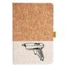 Cork And Heathered Fabric Hardcover Journal 5.5" X 8.25" Thumbnail