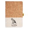 Cork And Heathered Fabric Hardcover Journal 5.5" X 8.25" Thumbnail