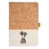 Cork And Heathered Fabric Hardcover Journal 5.5" X 8.25" Thumbnail