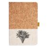 Cork And Heathered Fabric Hardcover Journal 5.5" X 8.25" Thumbnail