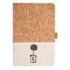 Cork And Heathered Fabric Hardcover Journal 5.5" X 8.25" Thumbnail
