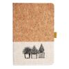 Cork And Heathered Fabric Hardcover Journal 5.5" X 8.25" Thumbnail