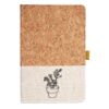 Cork And Heathered Fabric Hardcover Journal 5.5" X 8.25" Thumbnail