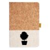 Cork And Heathered Fabric Hardcover Journal 5.5" X 8.25" Thumbnail