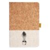 Cork And Heathered Fabric Hardcover Journal 5.5" X 8.25" Thumbnail