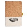 Cork And Heathered Fabric Hardcover Journal 5.5" X 8.25" Thumbnail
