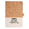 Cork And Heathered Fabric Hardcover Journal 5.5" X 8.25" Thumbnail
