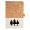 Cork And Heathered Fabric Hardcover Journal 5.5" X 8.25" Thumbnail