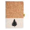 Cork And Heathered Fabric Hardcover Journal 5.5" X 8.25" Thumbnail