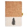 Cork And Heathered Fabric Hardcover Journal 5.5" X 8.25" Thumbnail