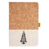 Cork And Heathered Fabric Hardcover Journal 5.5" X 8.25" Thumbnail
