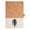 Cork And Heathered Fabric Hardcover Journal 5.5" X 8.25" Thumbnail