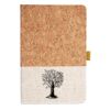 Cork And Heathered Fabric Hardcover Journal 5.5" X 8.25" Thumbnail