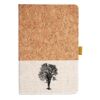 Cork And Heathered Fabric Hardcover Journal 5.5" X 8.25" Thumbnail