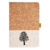Cork And Heathered Fabric Hardcover Journal 5.5" X 8.25" Thumbnail