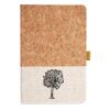 Cork And Heathered Fabric Hardcover Journal 5.5" X 8.25" Thumbnail